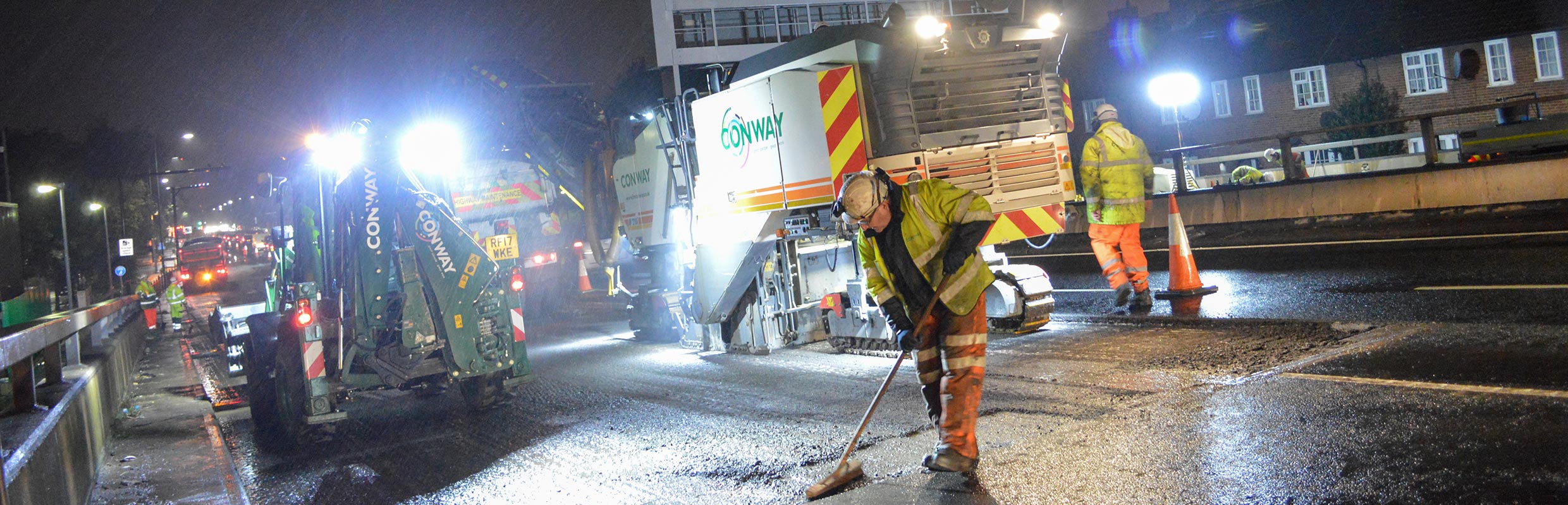 Resurfacing A40 Trunk Road London FM Conway